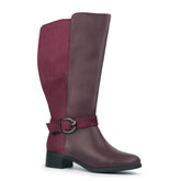 Extra Wide Calf Ankle Buckle Boots (Johanna)
