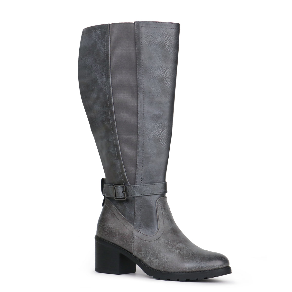 Extra Wide Calf Stretch Panel Boots （Elena)