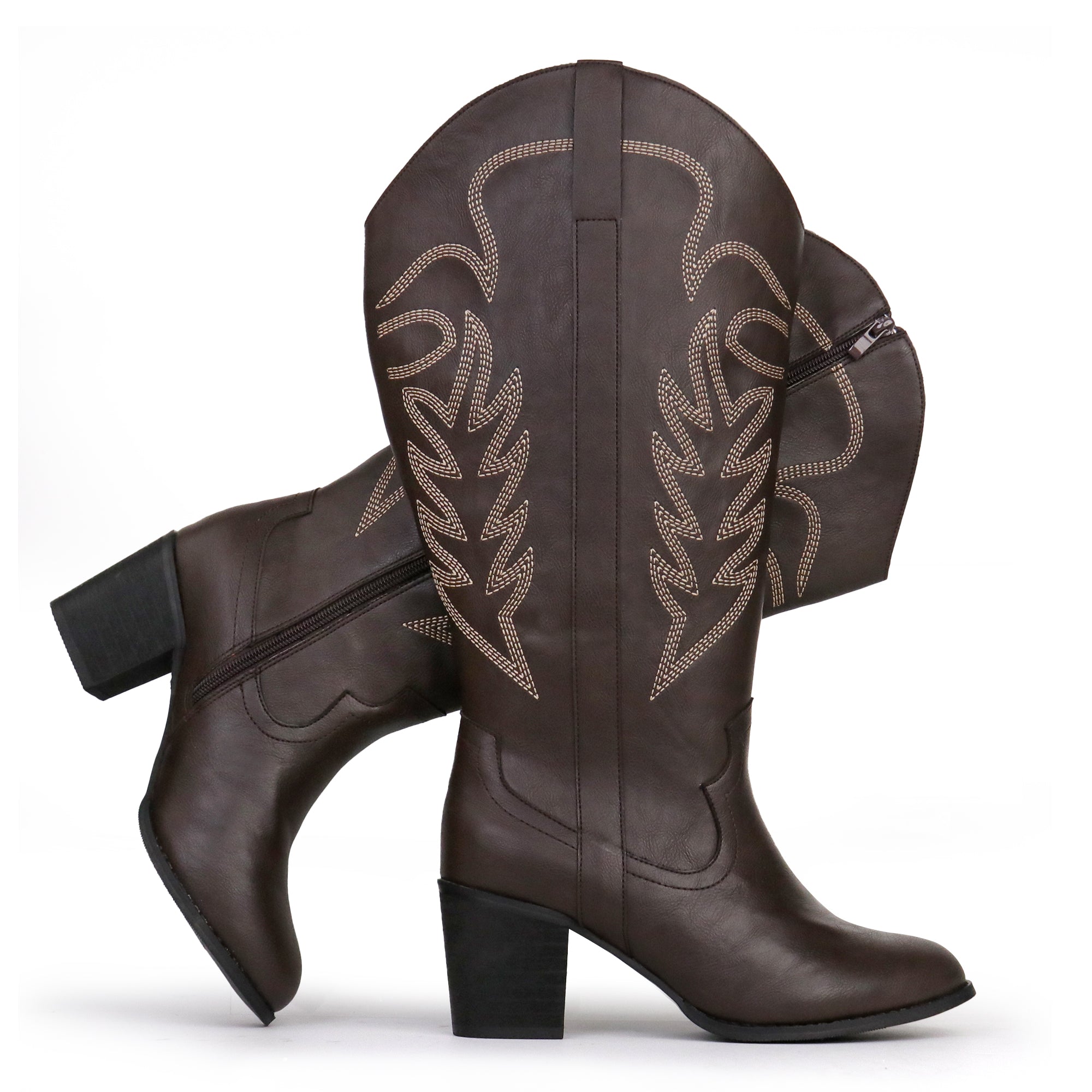 Extra Wide Calf Cowboy Boots (Arwa)