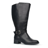Extra Wide Calf Ankle Buckle Boots (Johanna)