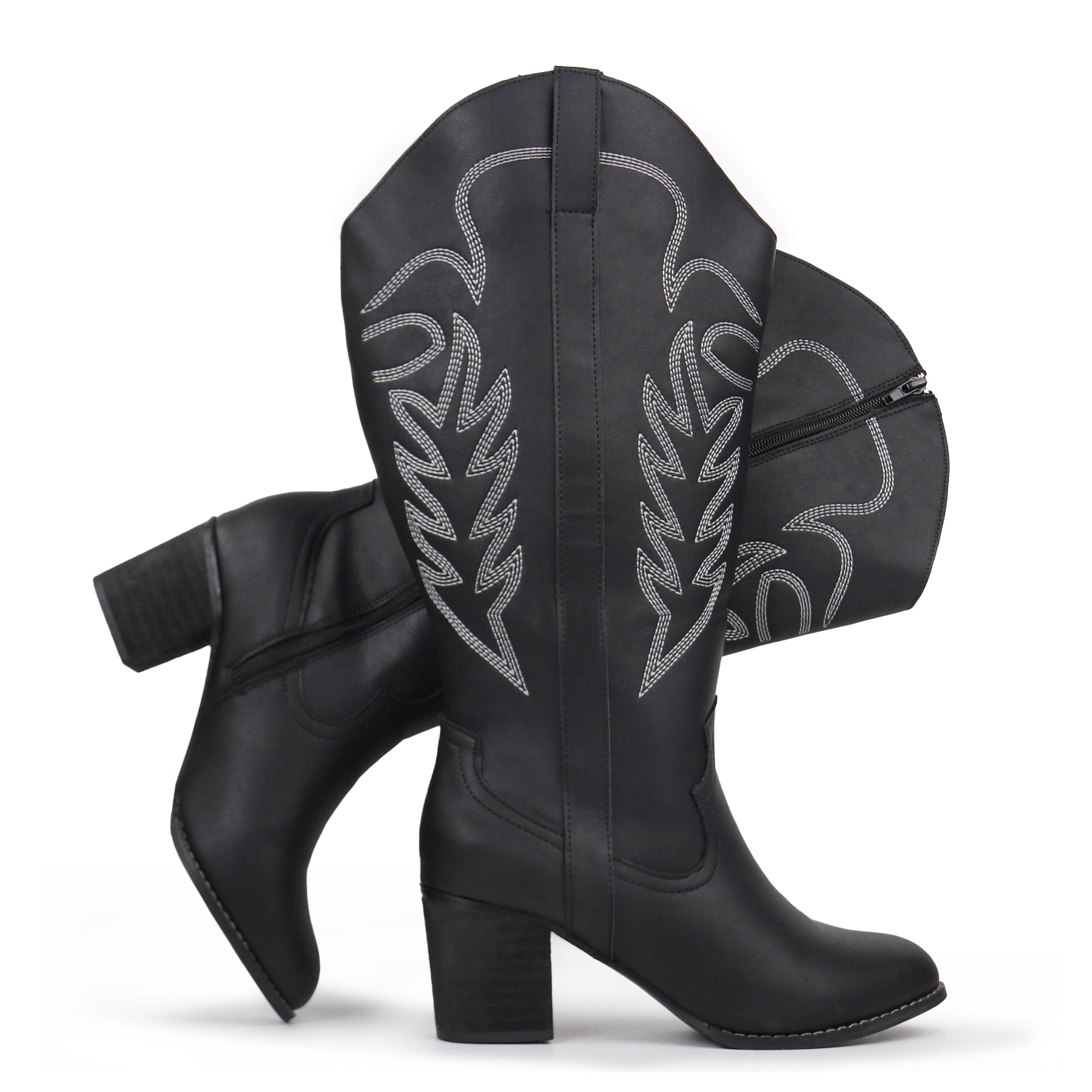 Extra Wide Calf Cowboy Boots (Arwa)