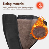 Extra Wide Calf Wool Lined Ankle Buckle Boots (Johanna)