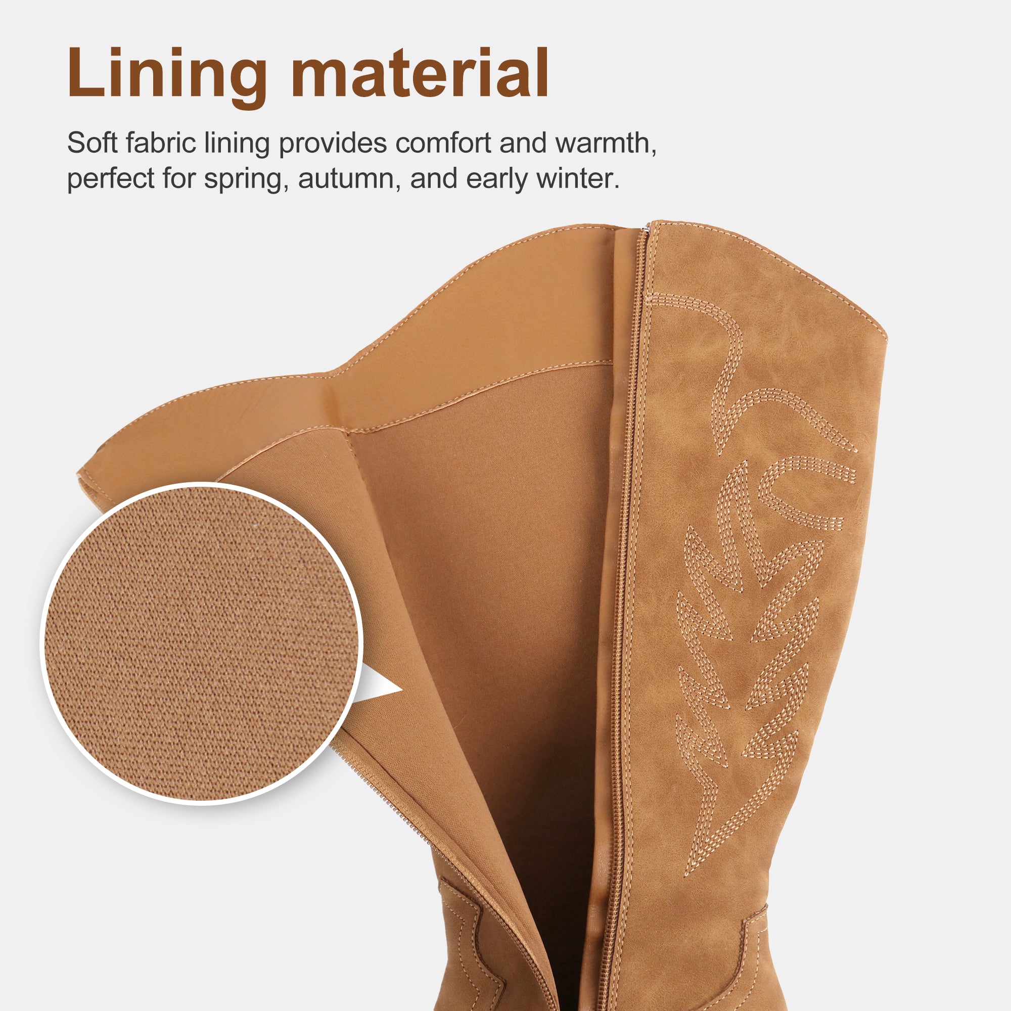 Extra Wide Calf Cowboy Boots (Arwa)