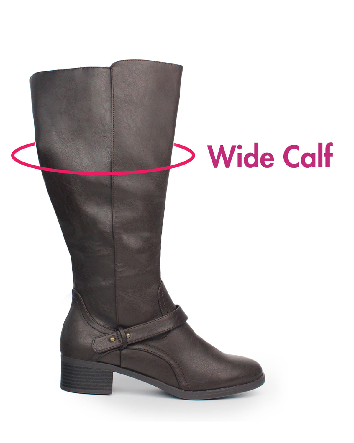 Double Zipper Boots 62 - Wide Calf Riding Boots