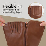 Extra Wide Calf Ankle Buckle Boots (Johanna)