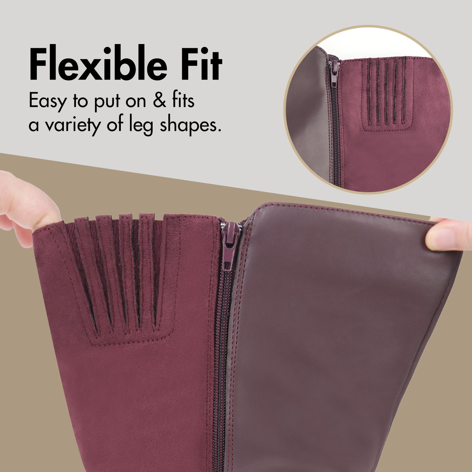 Extra Wide Calf Ankle Buckle Boots (Johanna)