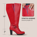 Extra Wide Calf High Heel Boots (Grosa)