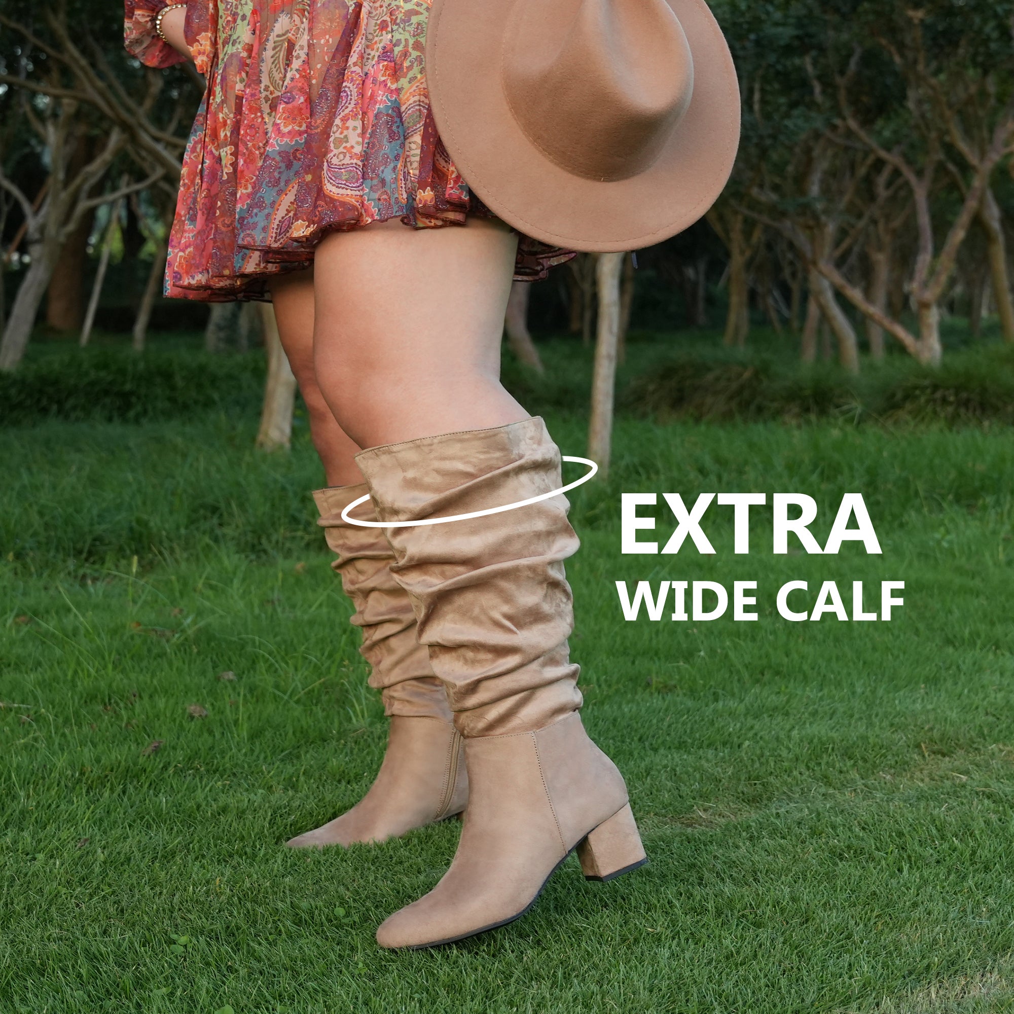 Extra Wide Calf Slouchy Dress Boots (Rayia)