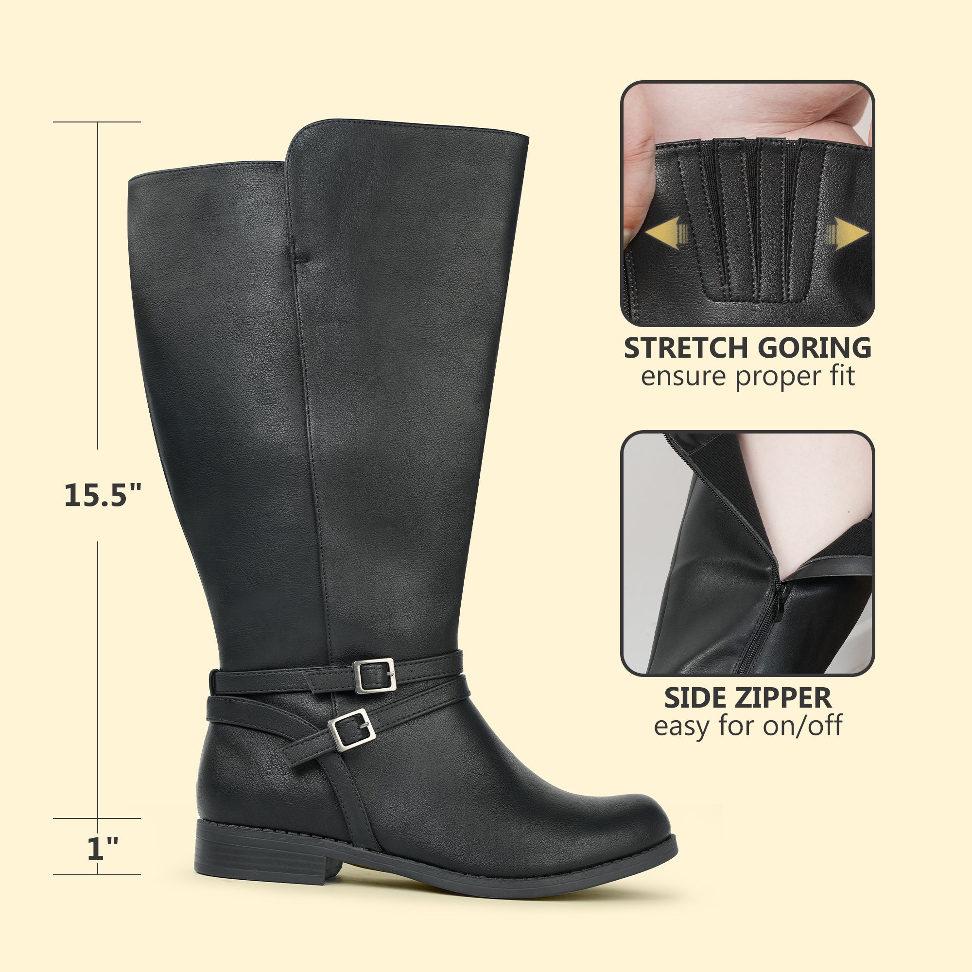 Super Extra Wide Calf Riding Boots (Breyonna)