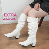 Extra Wide Calf Slouchy Dress Boots (Rayia)