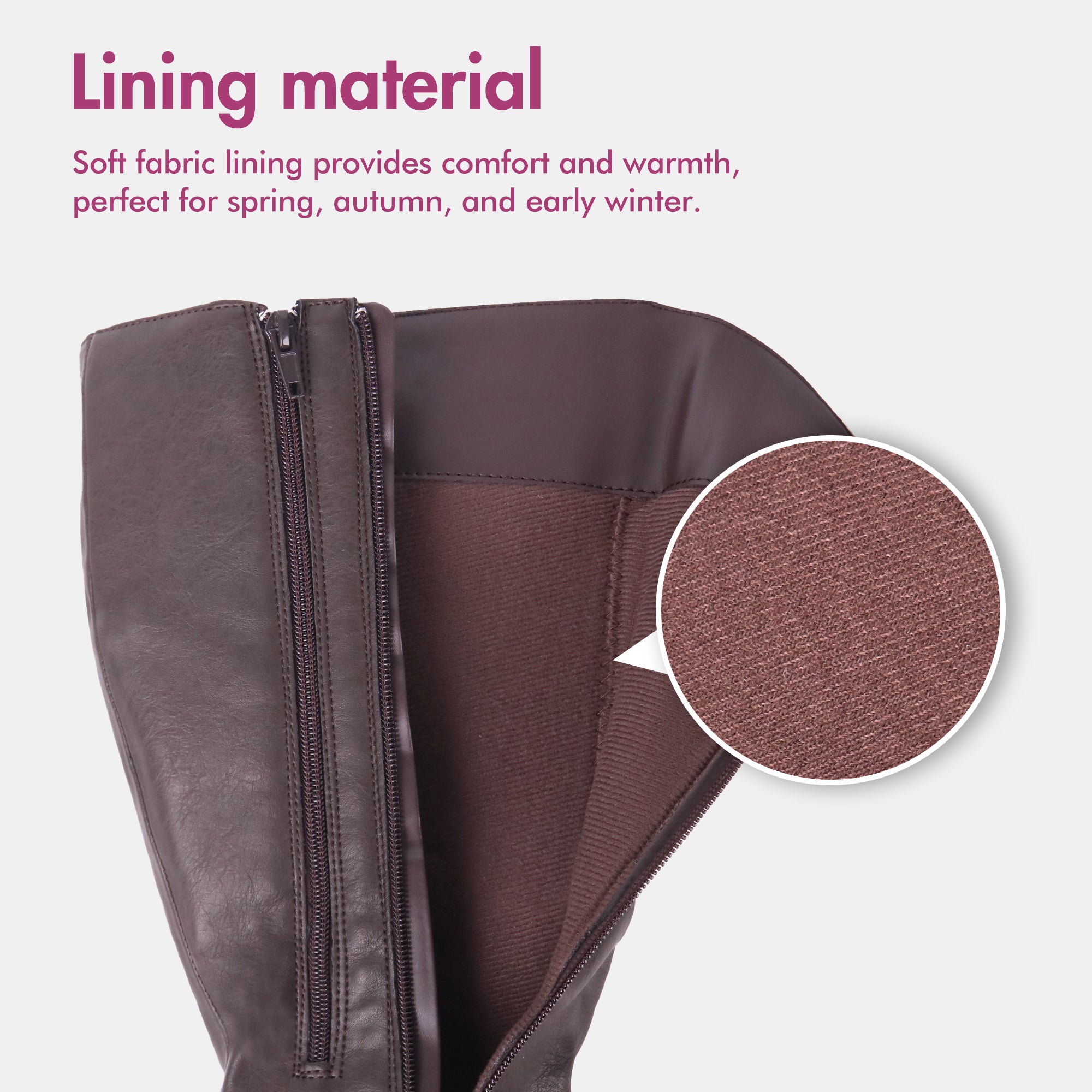 Wide Calf Double Zipper Riding Boots (Anissa)