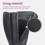 Wide Calf Double Zipper Riding Boots (Anissa)