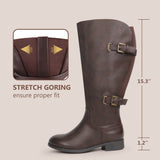 Extra Wide Calf Back Stretch Boots (Cellini)