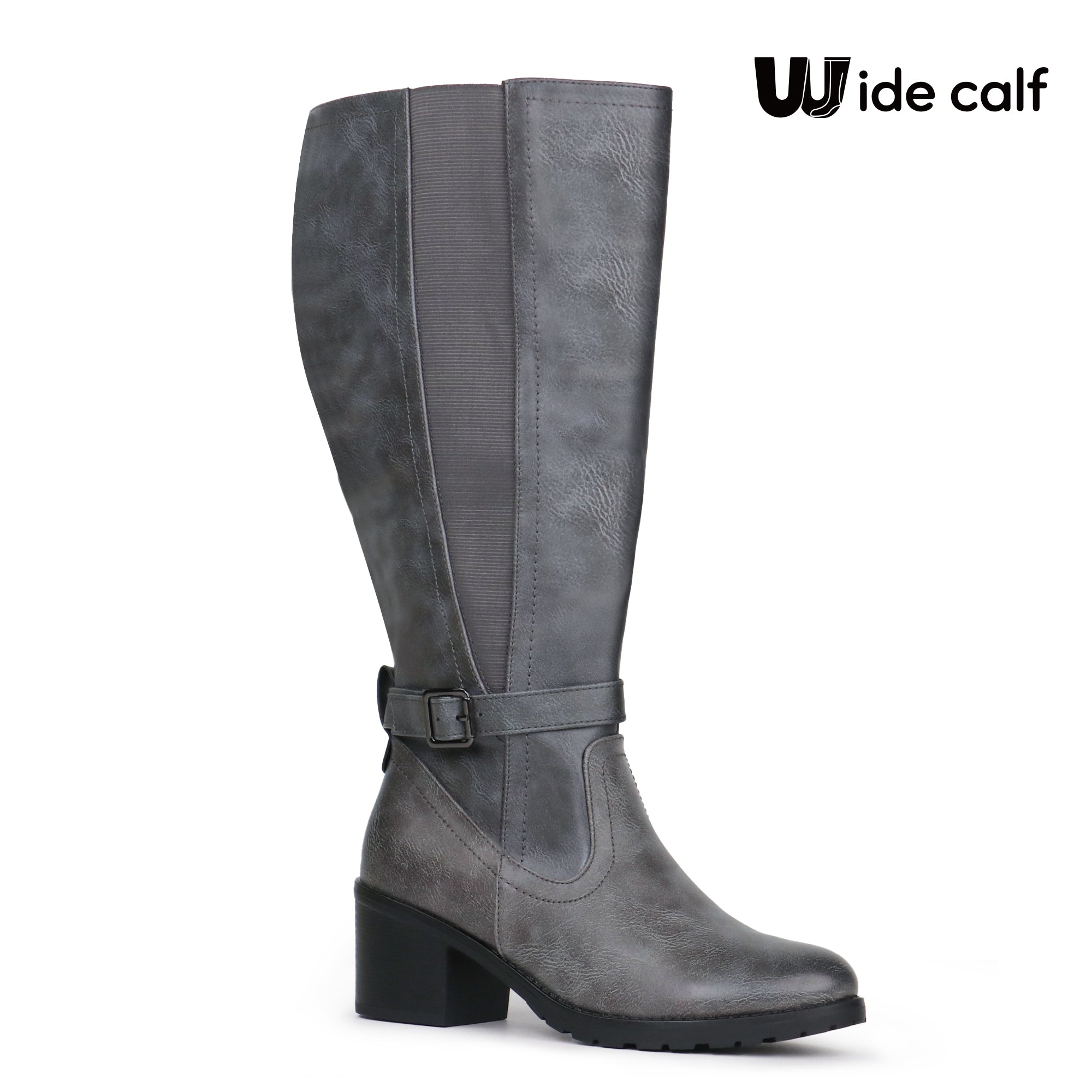 Wide calf Extra Wide Calf Stretch Panel Boots （Elena)