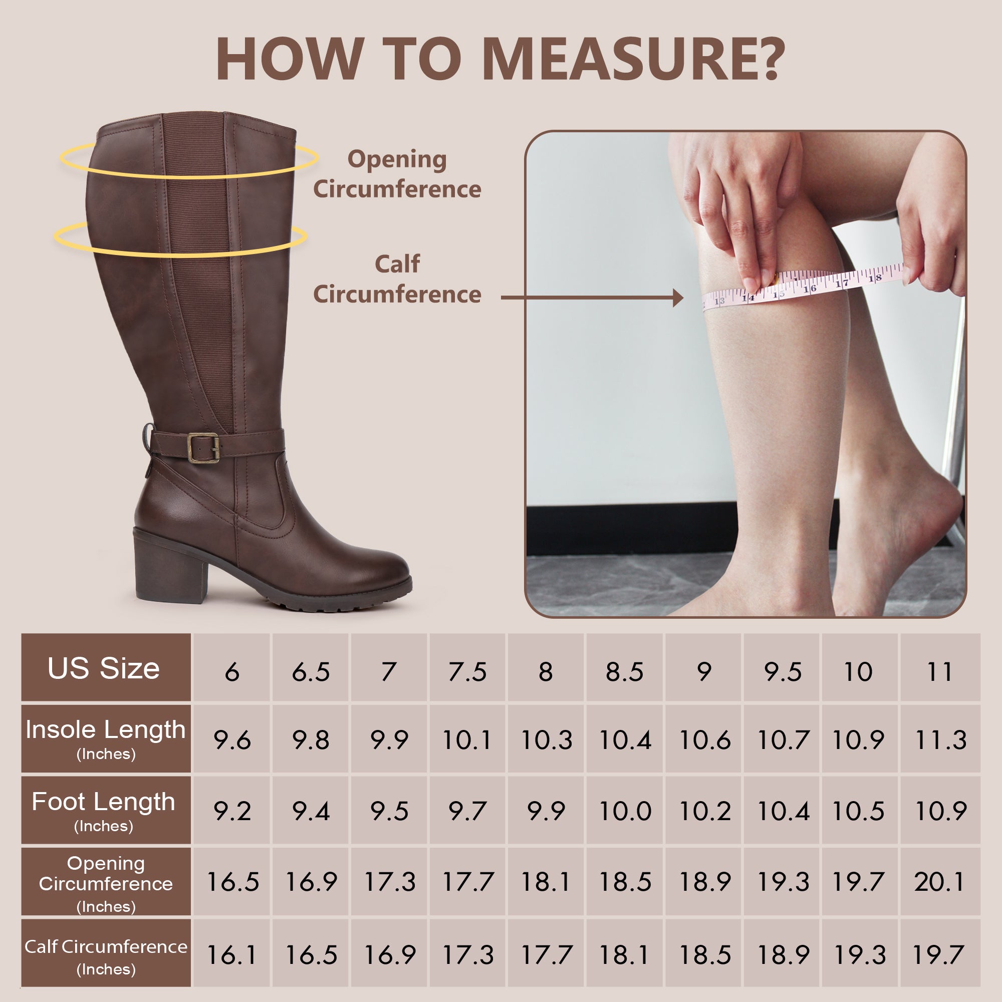 Extra Wide Calf Stretch Panel Boots （Elena)