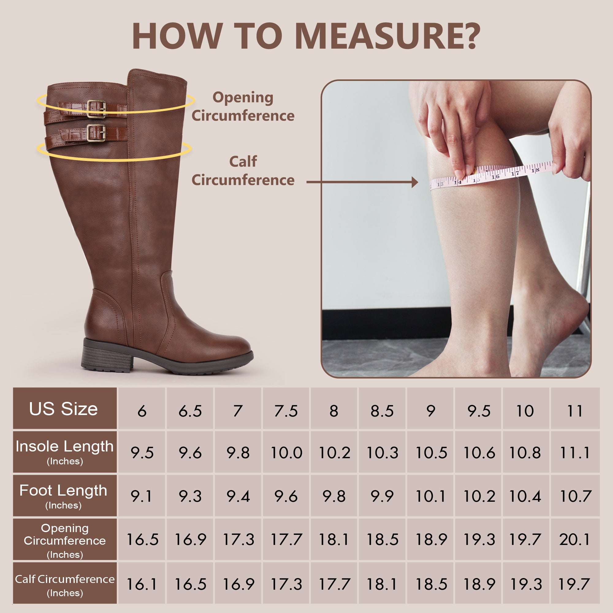 Extra Wide Calf Stacked Buckle Boots (Betta)