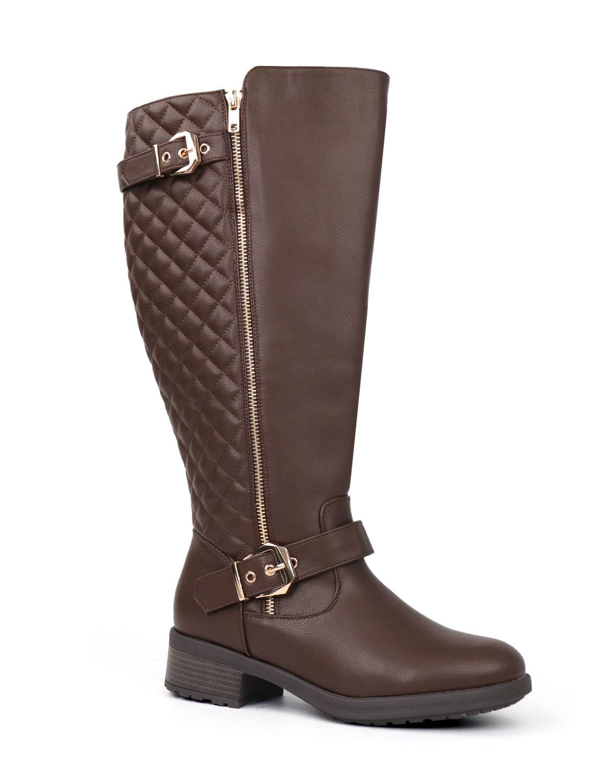 Chic Rider Boots 78- Wide Calf with Fashion Buckles