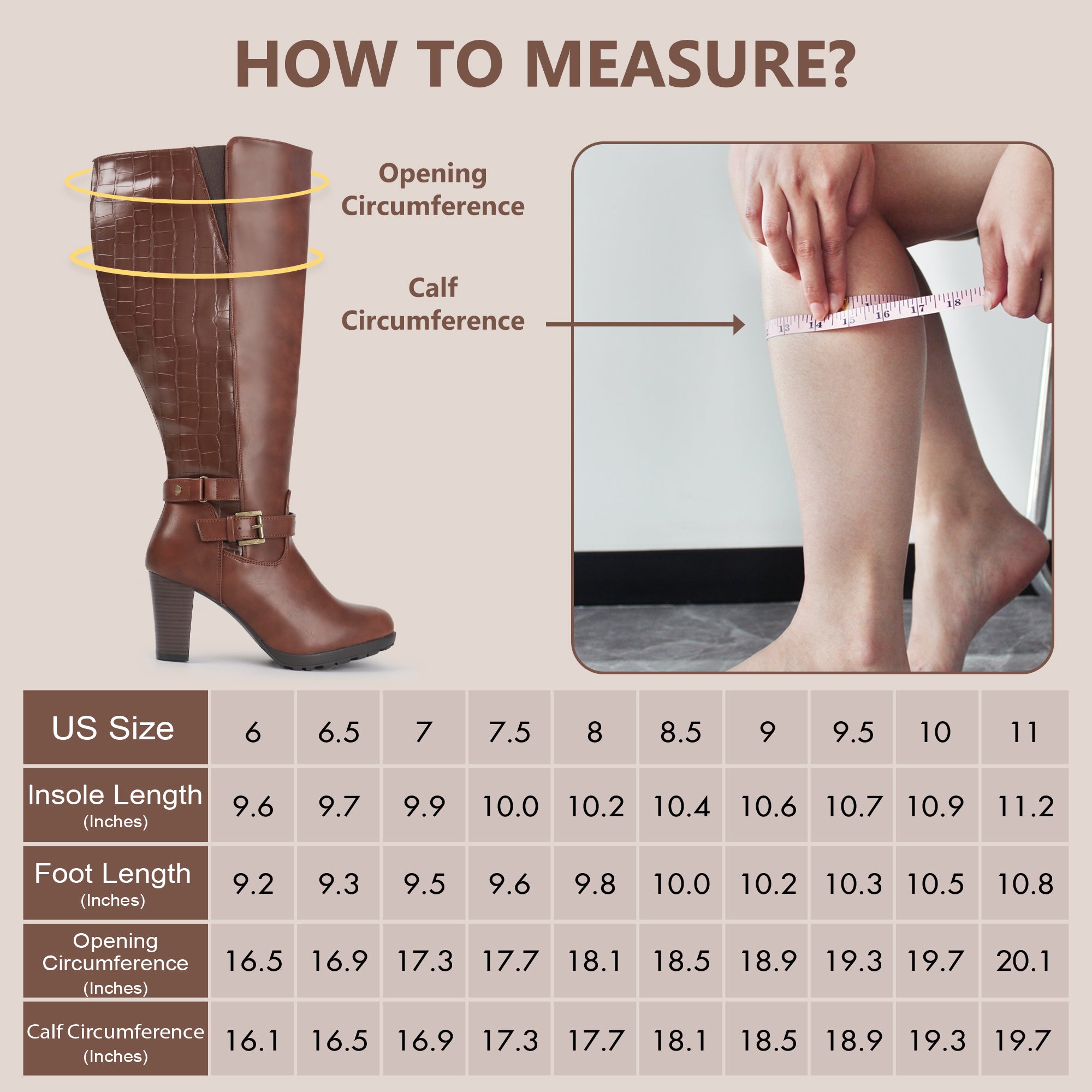 Extra Wide Calf High Heel Boots (Grosa)