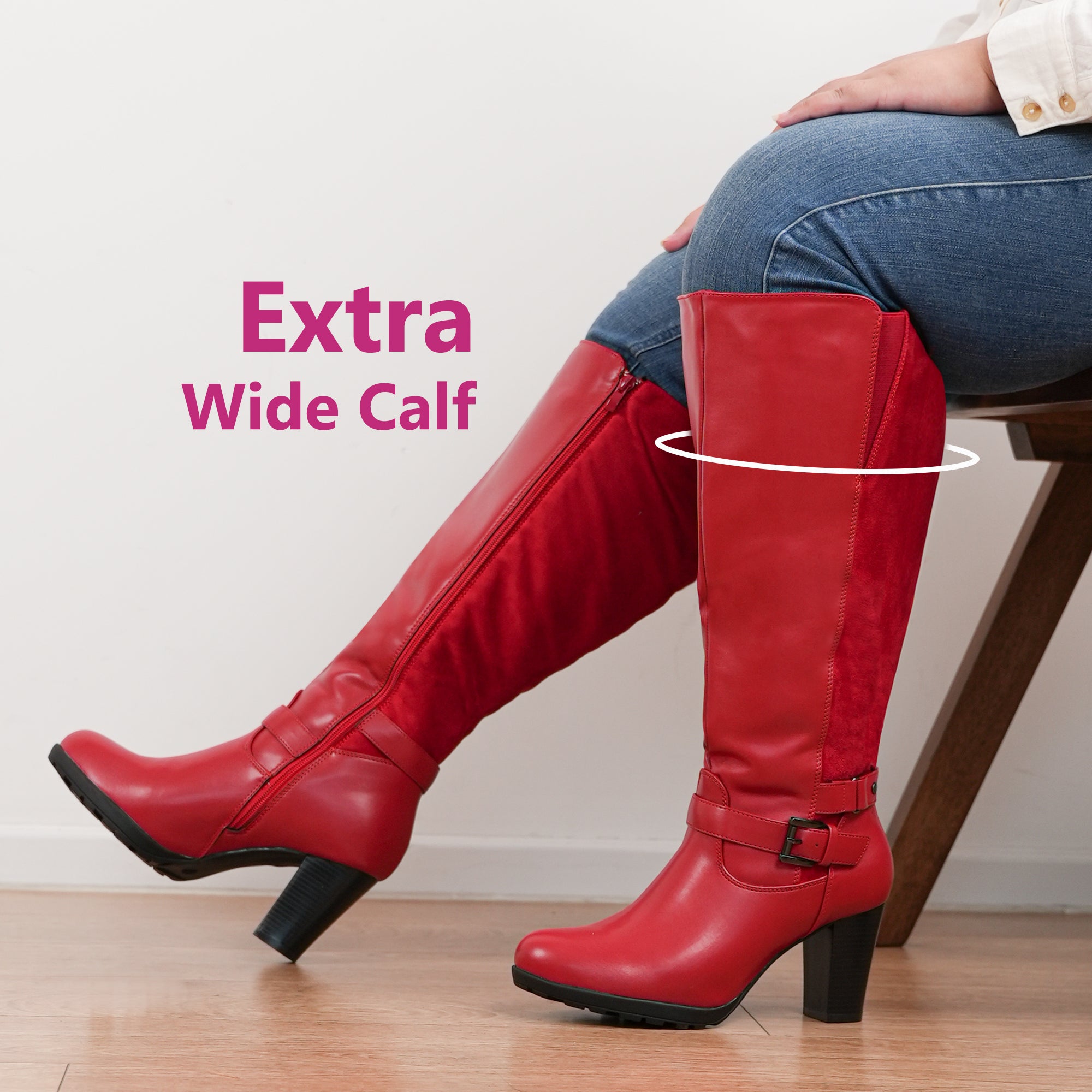 Extra Wide Calf High Heel Boots (Grosa)