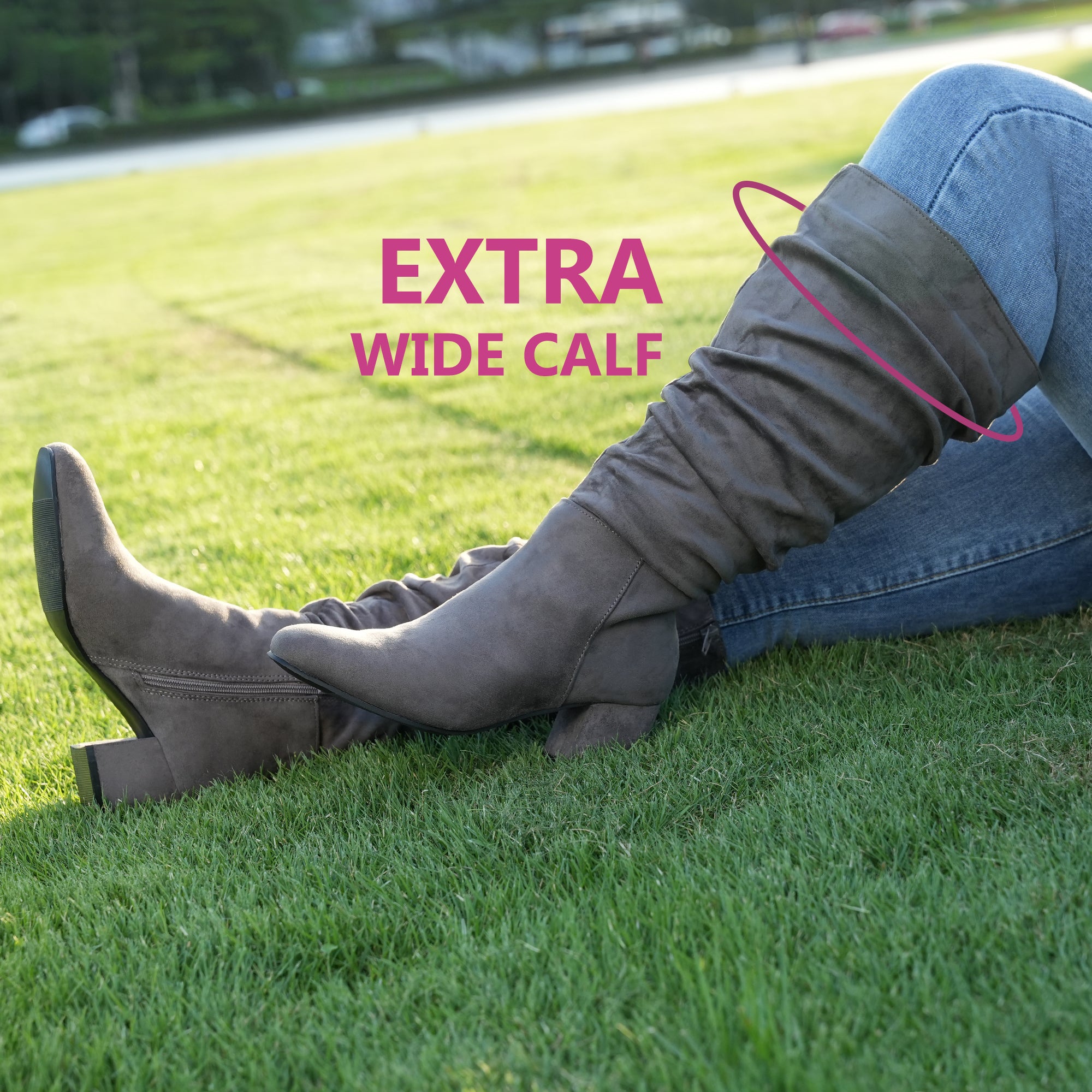 Extra Wide Calf Slouchy Dress Boots (Rayia)