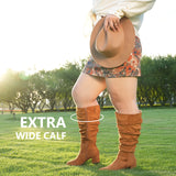 Extra Wide Calf Slouchy Dress Boots (Rayia)