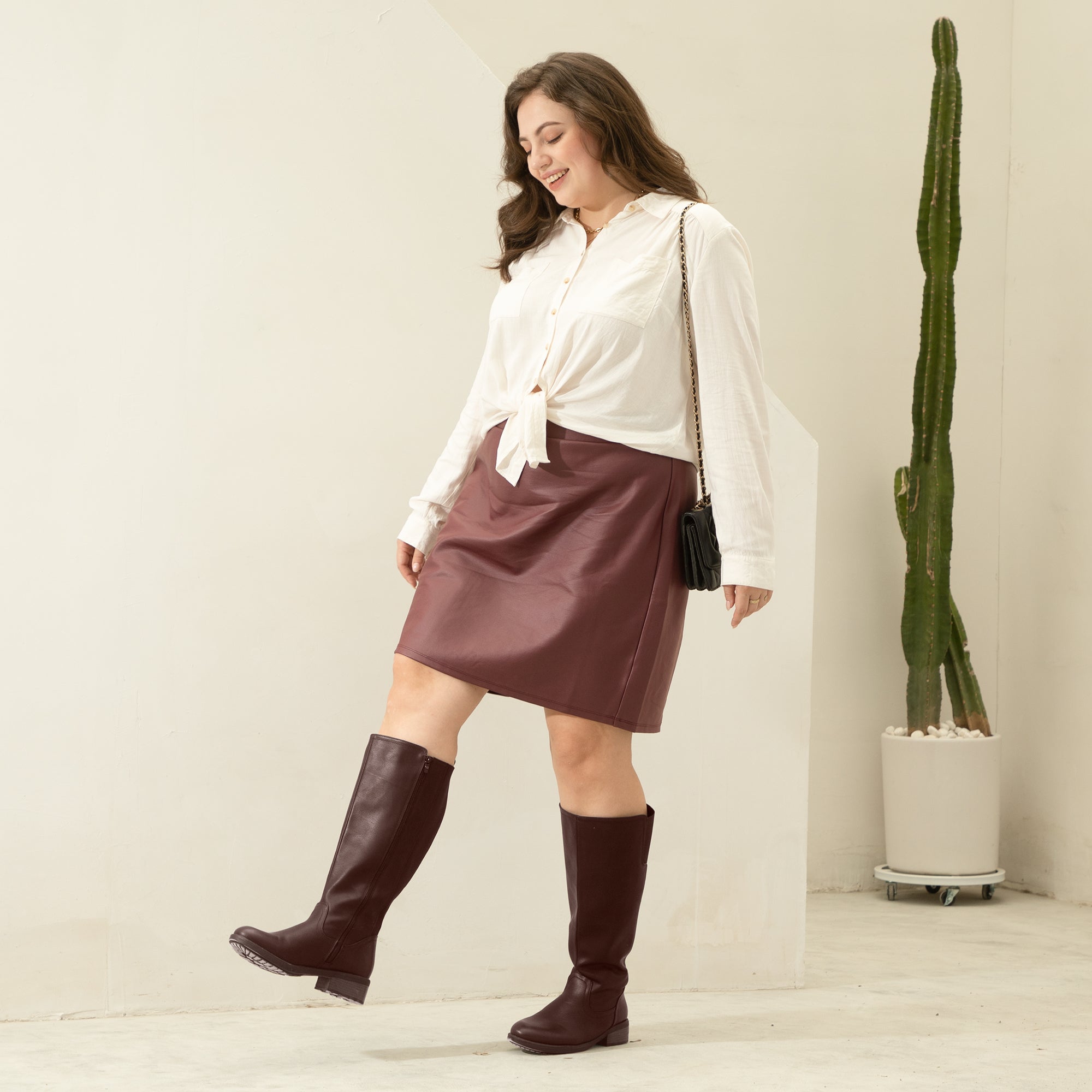 Extra Wide Calf Stretch Panel Riding Boots (Learn)