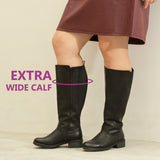 Extra Wide Calf Stretch Panel Riding Boots (Learn)