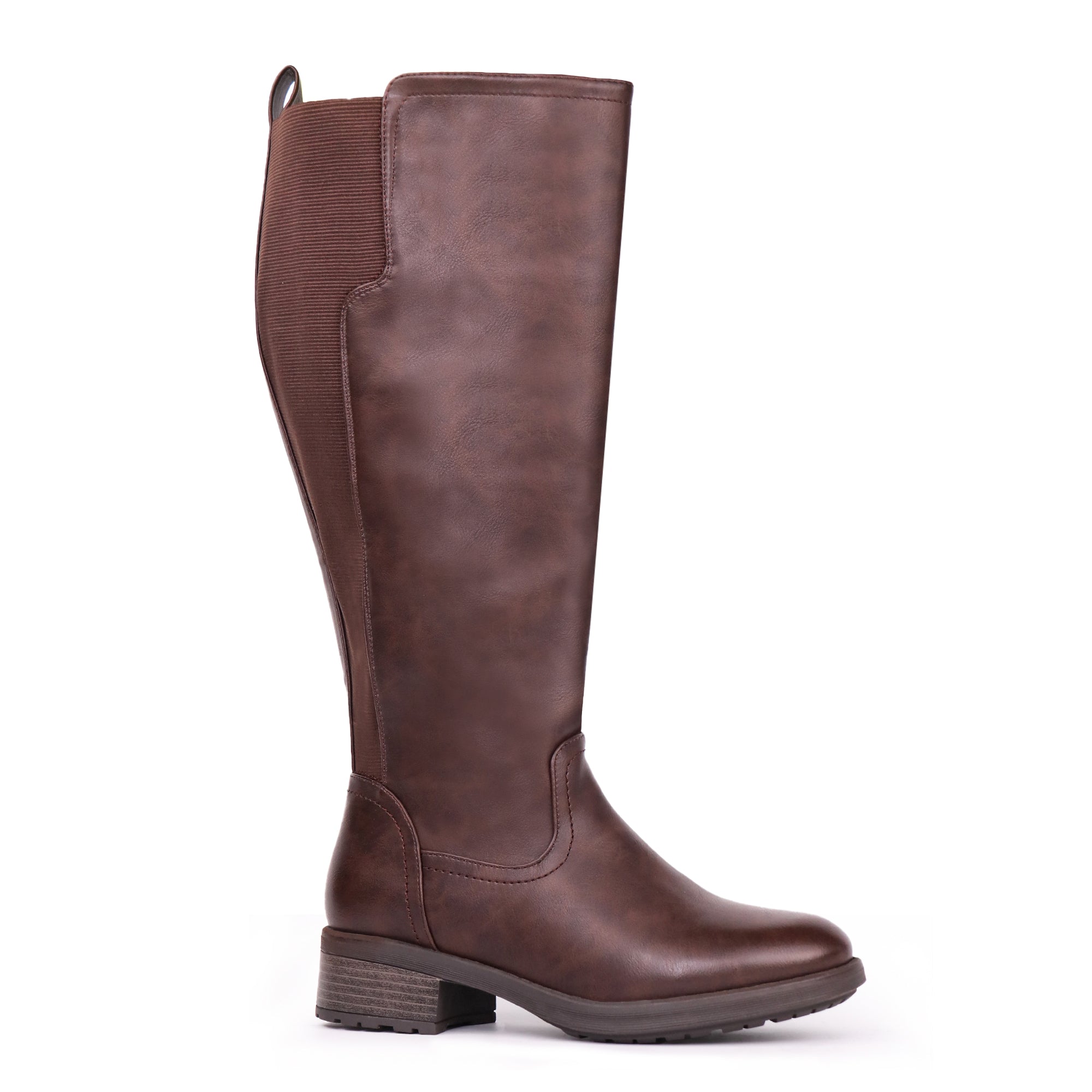 Extra Wide Calf Stretch Panel Riding Boots (Learn)