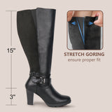 Extra Wide Calf High Heel Boots (Grosa)