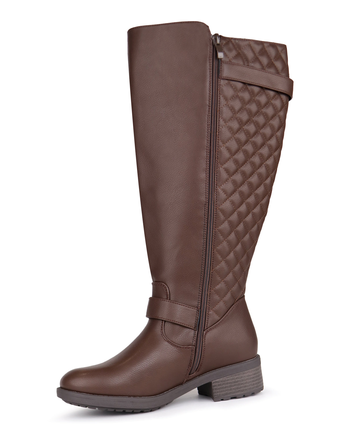 Chic Rider Boots 78- Wide Calf with Fashion Buckles