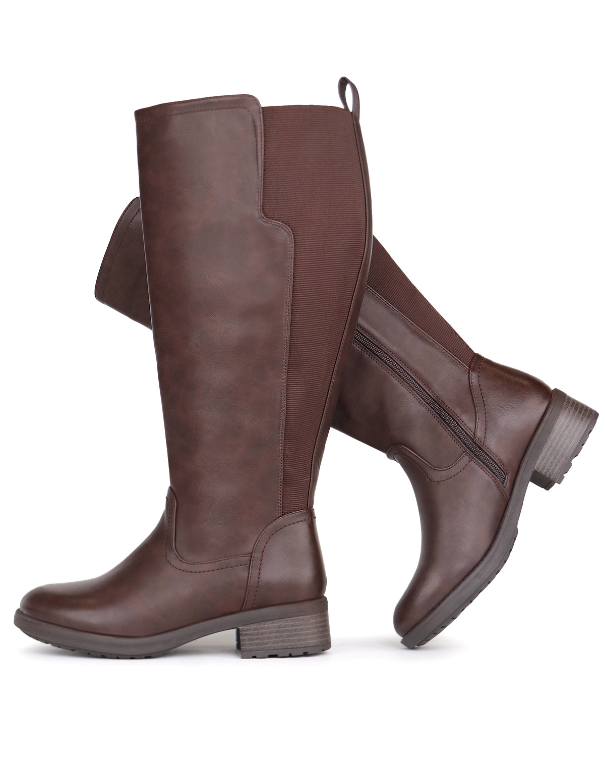 Moto Rider Boots 77- Wide Calf with Zipper Detail