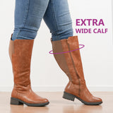 Extra Wide Calf Stretch Panel Riding Boots (Learn)
